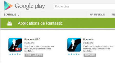 Application freemium Rutastic dans le Google play (capture d'écran) Application freemium Rutastic dans le Google play (capture d'écran)